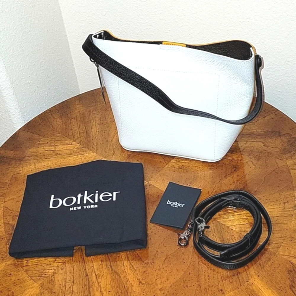 botkier Convertible Bucket Leather Bag, Turmeric Combo, NWT